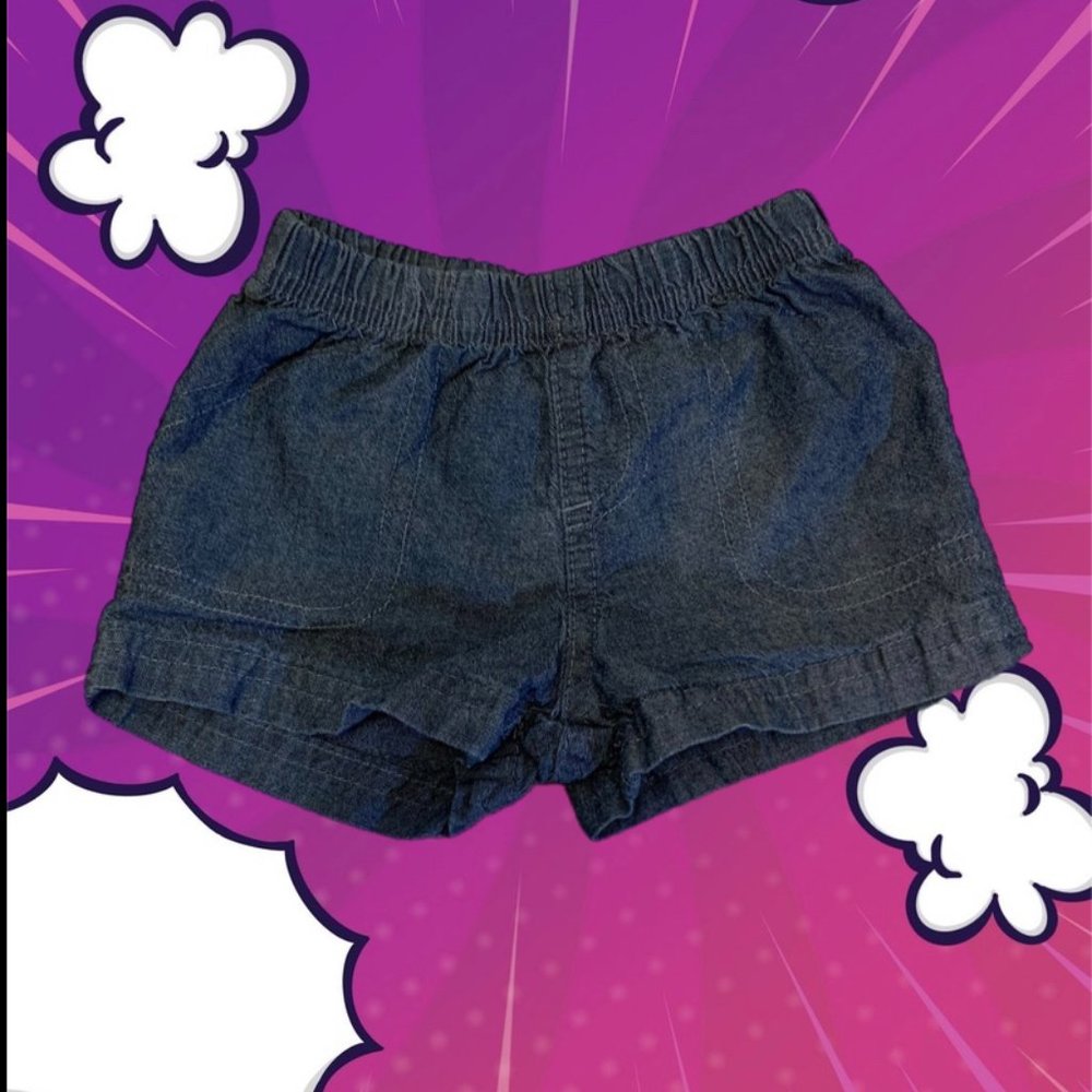 CARTERS DARK NAVY BLUE COMFY SHORTS FOR ACTIVE KIDS SIZE 0-3 MONTHS